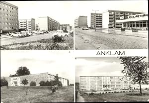 Ansichtskarte / Postkarte Anklam in Mecklenburg Vorpommern, Neubaugebiet, Hallenschwimmbad, Wilhe...