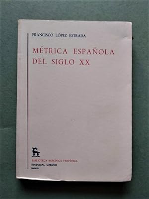 Bild des Verkufers fr MTRICA ESPAOLA DEL SIGLO XX. zum Verkauf von Carmichael Alonso Libros