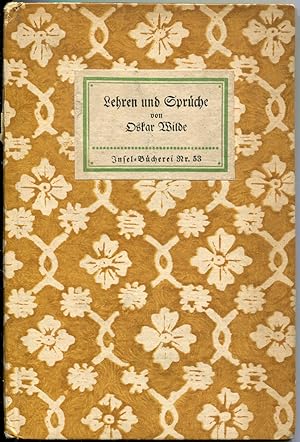 Seller image for Lehren und Sprche [= Insel-Bcherei; 53] for sale by Antikvariat Valentinska