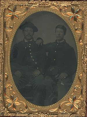 Quarter-Plate Tintype of Two Union Soldiers