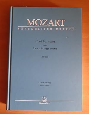 BARENREITER MOZART W.A. - COSI FAN TUTTE KV 588 - VOCAL SCORE Classical sheets Choral and vocal e...