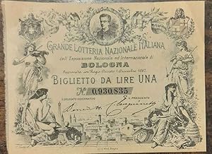 Grande Lotteria Nazionale Italiana dell'Esposizione Nazionale ed Internazionale di Bologna.