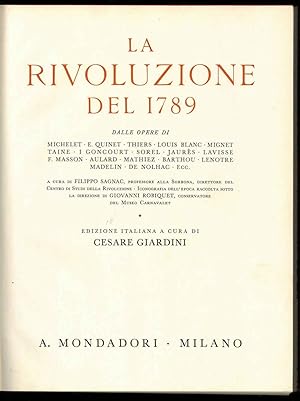 La rivoluzione del 1789. Edizione italiana a cura di Cesare Giardini. Opera in 2 volumi.