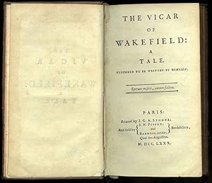 The vicar of Wakefield: a tale. Supposed to be written by himself.