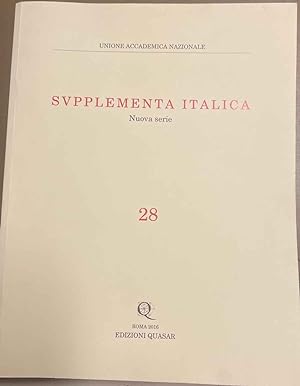 Supplementa italica. Nuova serie n. 28
