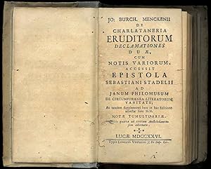 De charlataneria eruditorum declamationes duae, cum notis variorum. Accessit epistola Sebastiani ...
