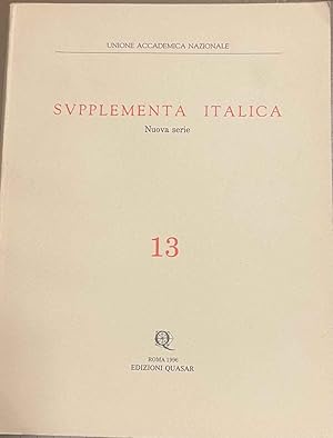 Supplementa Italica. Nuova serie n. 13.