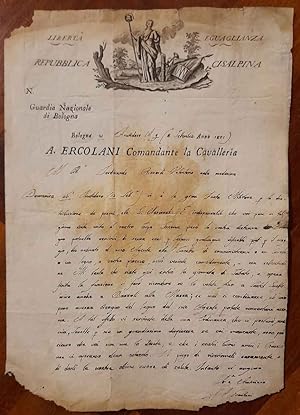 Lettera, inviata con Servizio Militare, manoscritta e firmata al cittadino Ferdinando Rizzardi di...
