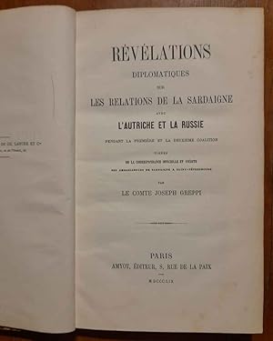 Révélations sur les relations de la Sardaigne avec l'Autriche et la Russie