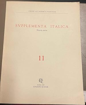 Supplementa Italica. Nuova serie n. 11.