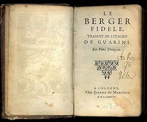 Le berger fidele. Traduit de l'Italien de Guarini en vers Francois.