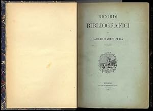 Bild des Verkufers fr Ricordi bibliografici. zum Verkauf von Studio Bibliografico Orfeo (ALAI - ILAB)