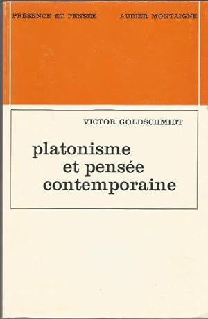 Seller image for Platonisme et pense contemporaine Collection Prsence et Pense Aubier for sale by JLG_livres anciens et modernes