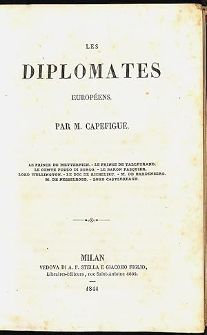 Les diplomates européens par M. Capefigue