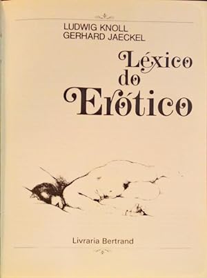 Bild des Verkufers fr LXICO DO ERTICO. [LIVRARIA BERTRAND] zum Verkauf von Livraria Castro e Silva