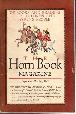 Immagine del venditore per The Horn Book Magazine; Volume XXV, No. 6: September-October 1949 venduto da Dorley House Books, Inc.