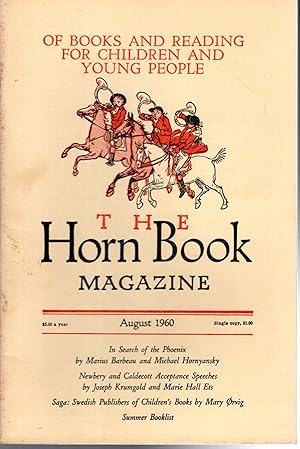 Seller image for The Horn Book Magazine; Volume XXXVI, No.4: August, 1960 for sale by Dorley House Books, Inc.