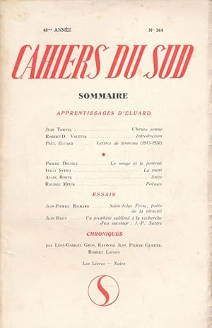 Bild des Verkufers fr Cahiers du Sud. N 364. Apprentissages d'Eluard zum Verkauf von LIBRAIRIE GIL-ARTGIL SARL