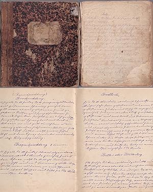 Kochbuch-Manuskript von etwa 1880