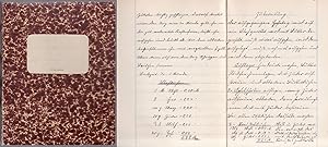 Kochbuch-Manuskript von etwa 1890