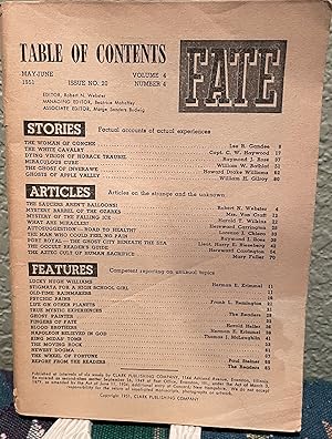 Fate Magazine, True Stories of the Strange, The Unusual, The Unknown May-June 1951 Vol 4 No 4 Iss...