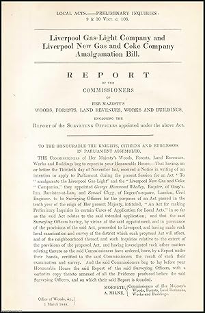 Bild des Verkufers fr [Blue Book Report]. Liverpool Gas-Light Co. and Liverpool New Gas and Coke Co. Amalgamation Bill; Preliminary Inquiry, Report of the Surveying Officers. Published by HMSO 1848. zum Verkauf von Cosmo Books