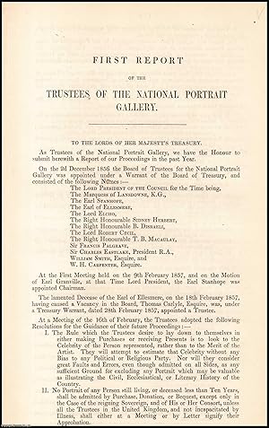 Imagen del vendedor de [Blue Book Report]. First Report of the Trustees of the National Portrait Gallery. Published by HMSO 1858. a la venta por Cosmo Books