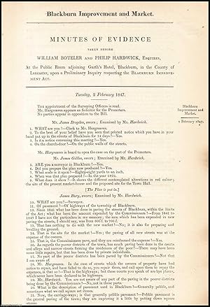 Seller image for [Blue Book Report]. Blackburn Improvement and Market Bill; Preliminary Inquiry, Minutes of Evidence taken at the Public Room adj Garth's Hotel, Blackburn, February 1847. for sale by Cosmo Books