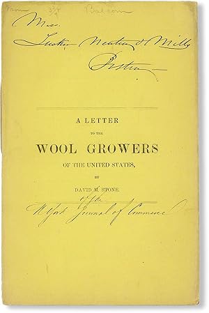 Bild des Verkufers fr A Letter to the Wool Growers of the United States zum Verkauf von Lorne Bair Rare Books, ABAA