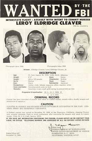 [Drop title] Wanted by the FBI: Interstate Flight - Assault with Intent to Commit Murder / Leroy ...