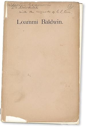 A Sketch of the Life and Works of Loammi Baldwin, Civil Engineer, Read before the Boston Society ...
