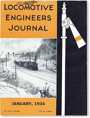 Bild des Verkufers fr The Locomotive Engineers Journal. Vol. 68, no. 1 (Jan 1934) zum Verkauf von Lorne Bair Rare Books, ABAA