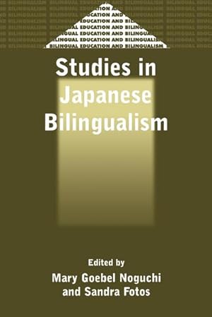 Bild des Verkufers fr Studies in Japanese Bilingualism zum Verkauf von AHA-BUCH GmbH