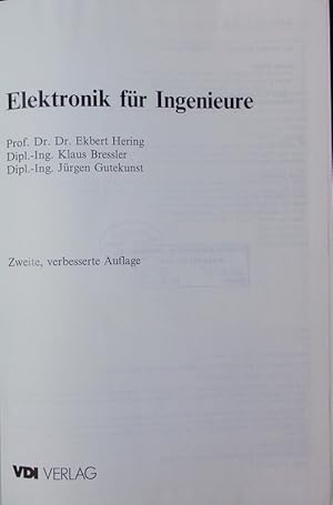 Bild des Verkufers fr Elektronik fr Ingenieure. zum Verkauf von Antiquariat Bookfarm