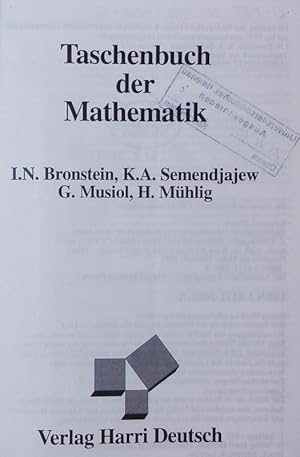 Bild des Verkufers fr Taschenbuch der Mathematik. zum Verkauf von Antiquariat Bookfarm