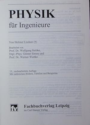 Seller image for Physik fr Ingenieure. Mit zahlreichen . Tabellen und Beispielen. for sale by Antiquariat Bookfarm