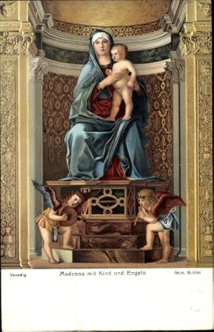 Bild des Verkufers fr Knstler Ansichtskarte / Postkarte Bellini, Madonna mit Kind und Engeln zum Verkauf von akpool GmbH