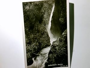 Leutaschklamm. Wasserfall. Mittenwald. Deutsche Heimatbilder. Alte Ansichtskarte / Postkarte s/w,...
