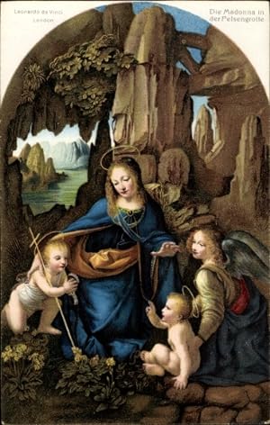 Künstler Ansichtskarte / Postkarte Da Vinci, Leonardo, Madonna in der Felsengrotte - Stengel 29944