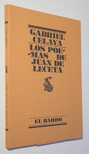 Immagine del venditore per LOS POEMAS DE JUAN DE LECETA - Barcelona 1976 venduto da Llibres del Mirall