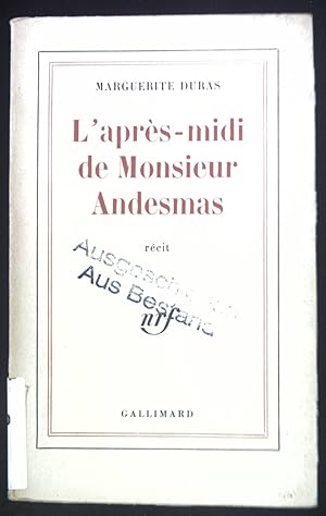 Bild des Verkufers fr L'apres-midi de Monsieur Andesmas. zum Verkauf von books4less (Versandantiquariat Petra Gros GmbH & Co. KG)