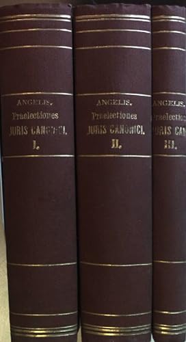 Seller image for Praelectiones Juris Canonici ad Methodum Decretalium Gregorii IX Excactae (3 vols.cpl./ 3 Bnde KOMPLETT) for sale by books4less (Versandantiquariat Petra Gros GmbH & Co. KG)