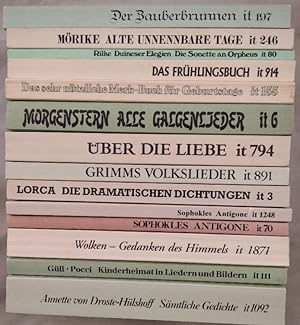 Gedichte, Dramen Insel Verlag, Konvolut von 14 Bänden [14 Bücher].