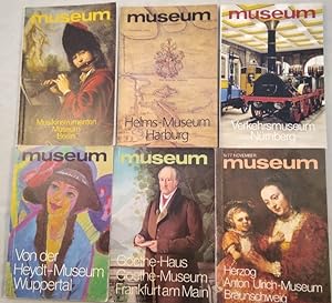 Museum, Konvolut von 6 Heften [6 Hefte]. Taschenbuchperiodikum für bedeutende Sammlungen in Museen.