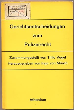 Image du vendeur pour Gerichtsentscheidungen zum Polizeibericht mis en vente par avelibro OHG