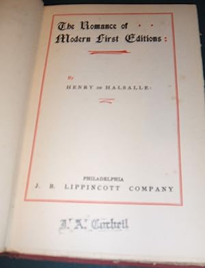 The Romance of Modern First Editions