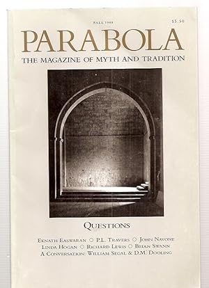 Bild des Verkufers fr Parabola The Magazine of Myth and Tradition Questions Volume XIII, Number 3, August 1988 zum Verkauf von biblioboy