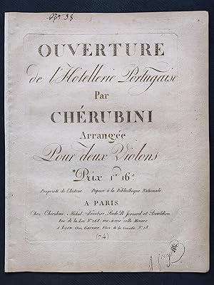 Immagine del venditore per Ouverture de l'Htellerie Portugaise. Arrange pour deux violons. venduto da Flix ALBA MALZIEU