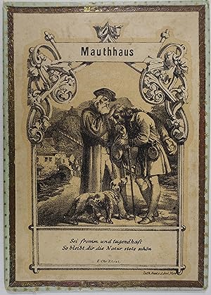Mauthaus. Getönte Lithographie v. J. Jost. Wien um 1855, 17,5 x 12,5 cm