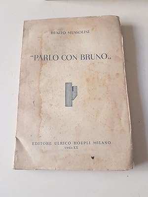 Seller image for PARLO CON BRUNO, for sale by Libreria antiquaria Pagine Scolpite